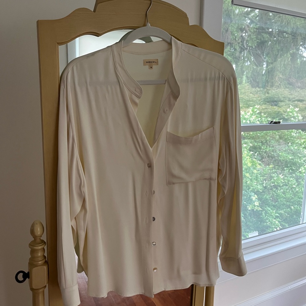 Donni Cream Button-Up Shirt